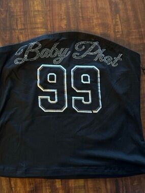 Baby Phat Black Rhinestone '99' Tee